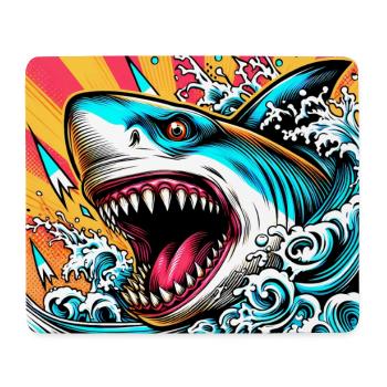 Requin - Tapis de souris (format paysage) - blanc - Devant