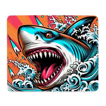 Requin - Tapis de souris (format paysage) - blanc - Devant