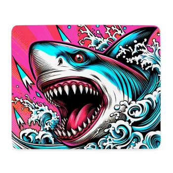 Hai - Mousepad (Querformat) - Weiß - Vorne