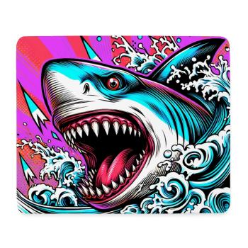Requin - Tapis de souris (format paysage) - blanc - Devant