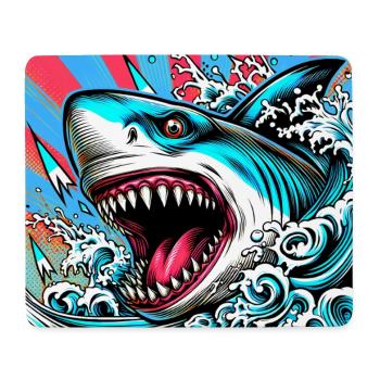 Requin - Tapis de souris (format paysage) - blanc - Devant