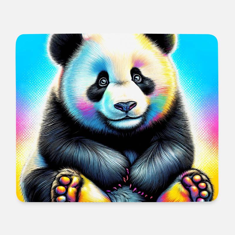 Panda - Mousepad (Querformat) - Weiß
