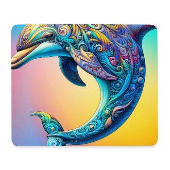 dauphin - Tapis de souris (format paysage) - blanc - Devant
