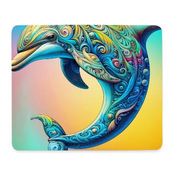 dauphin - Tapis de souris (format paysage) - blanc - Devant