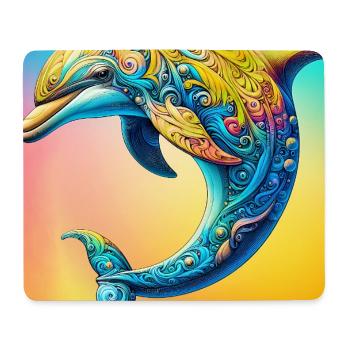 dauphin - Tapis de souris (format paysage) - blanc - Devant