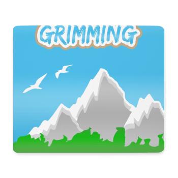 Grimming als Berg - Mousepad (Querformat) - Weiß - Vorne