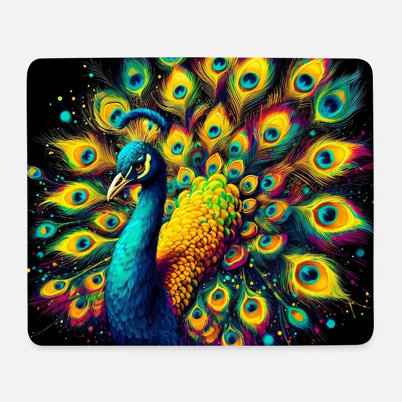peacock - Mouse Pad (horizontal) - white
