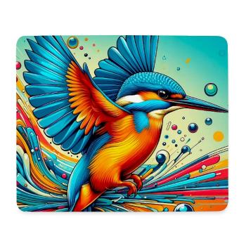 martin-pêcheur - Tapis de souris (format paysage) - blanc - Devant