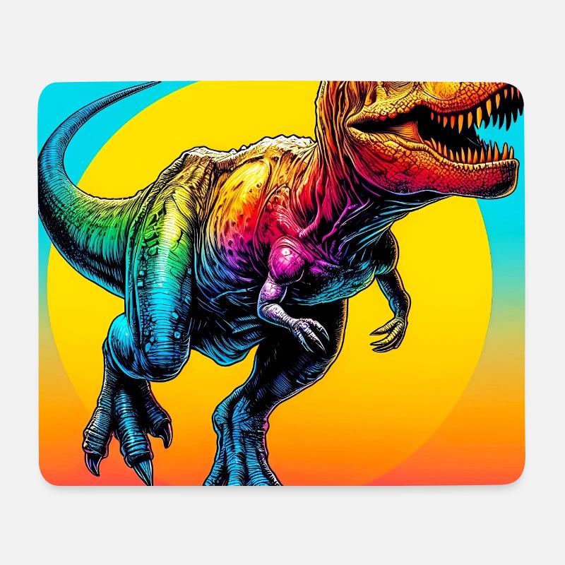 Dinosaurier - Mousepad (Querformat) - Weiß