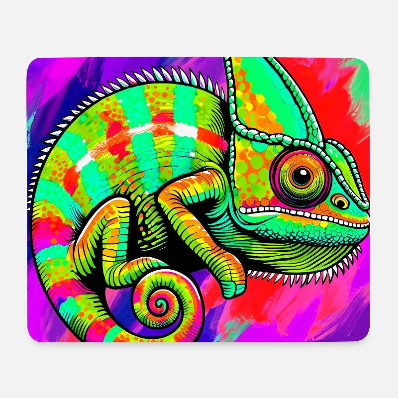 chameleon - Mouse Pad (horizontal) - white