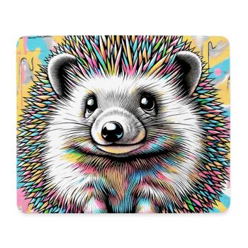Igel - Mousepad (Querformat) - Weiß - Vorne