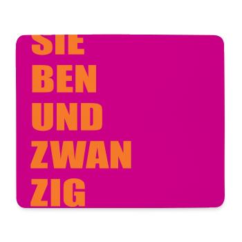 Jahr 2027 Siebenundzwanzig - Mousepad (Querformat) - Weiß - Vorne