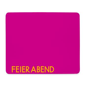 Feierabend - Mousepad (Querformat) - Weiß - Vorne