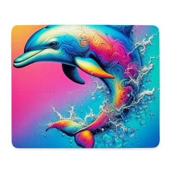 dauphin - Tapis de souris (format paysage) - blanc - Devant