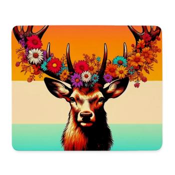 Hirsch - Mousepad (Querformat) - Weiß - Vorne