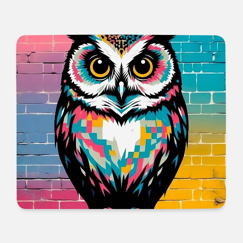 owl - Mouse Pad (horizontal) - white