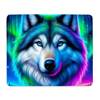 Loup - Tapis de souris (format paysage) - blanc - Devant
