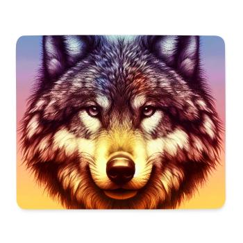 Wolf - Mouse Pad (horizontal) - white - Front