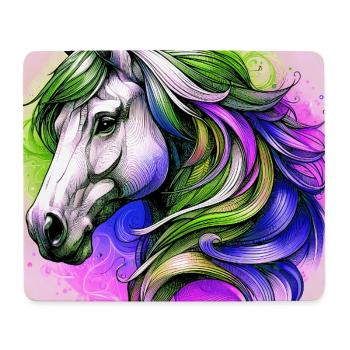 Pferd - Mousepad (Querformat) - Weiß - Vorne