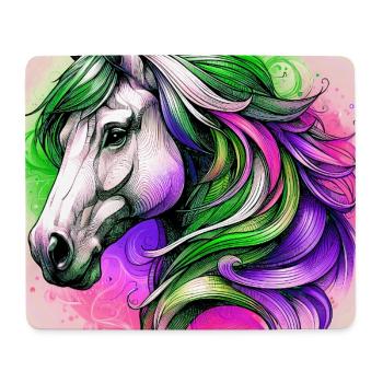 cheval - Tapis de souris (format paysage) - blanc - Devant