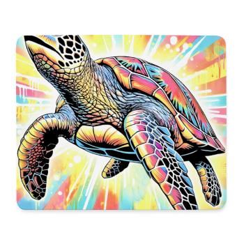 turtle - Mouse Pad (horizontal) - white - Front
