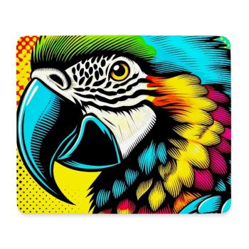 Papagei Pop Art - Mousepad (Querformat) - Weiß - Vorne