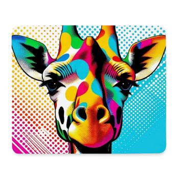 Giraffe Pop Art - Mousepad (Querformat) - Weiß - Vorne