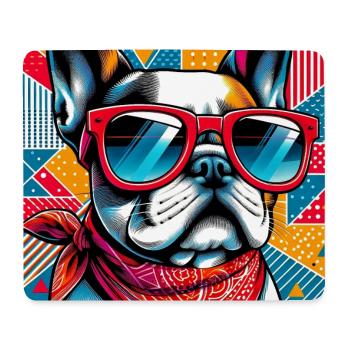 French Bulldog Dog - Mouse Pad (horizontal) - white - Front