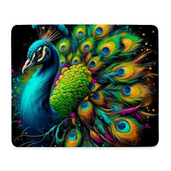 Pfau - Mousepad (Querformat) - Weiß - Vorne