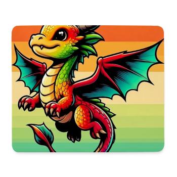 dragon - Mouse Pad (horizontal) - white - Front