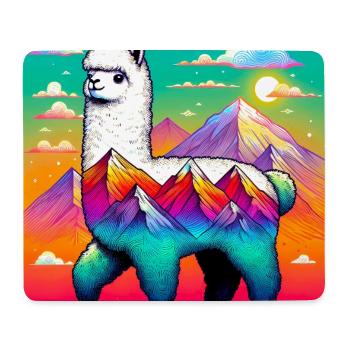 Alpaga - Tapis de souris (format paysage) - blanc - Devant