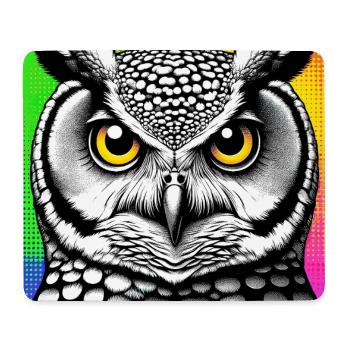Eule - Mousepad (Querformat) - Weiß - Vorne