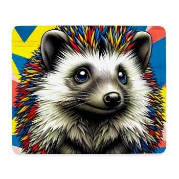 hérisson - Tapis de souris (format paysage) - blanc - Devant