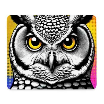 Eule - Mousepad (Querformat) - Weiß - Vorne
