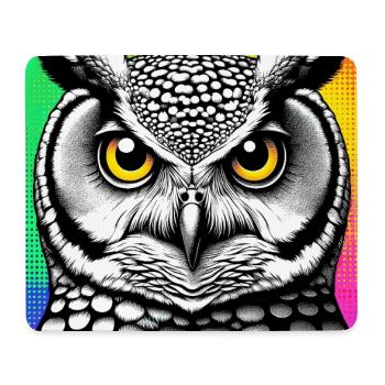 Eule - Mousepad (Querformat) - Weiß - Vorne