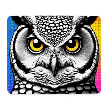 Eule - Mousepad (Querformat) - Weiß - Vorne