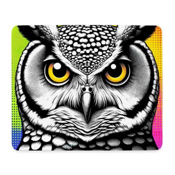Eule - Mousepad (Querformat) - Weiß - Vorne