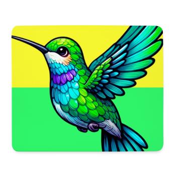 Kolibri - Mousepad (Querformat) - Weiß - Vorne