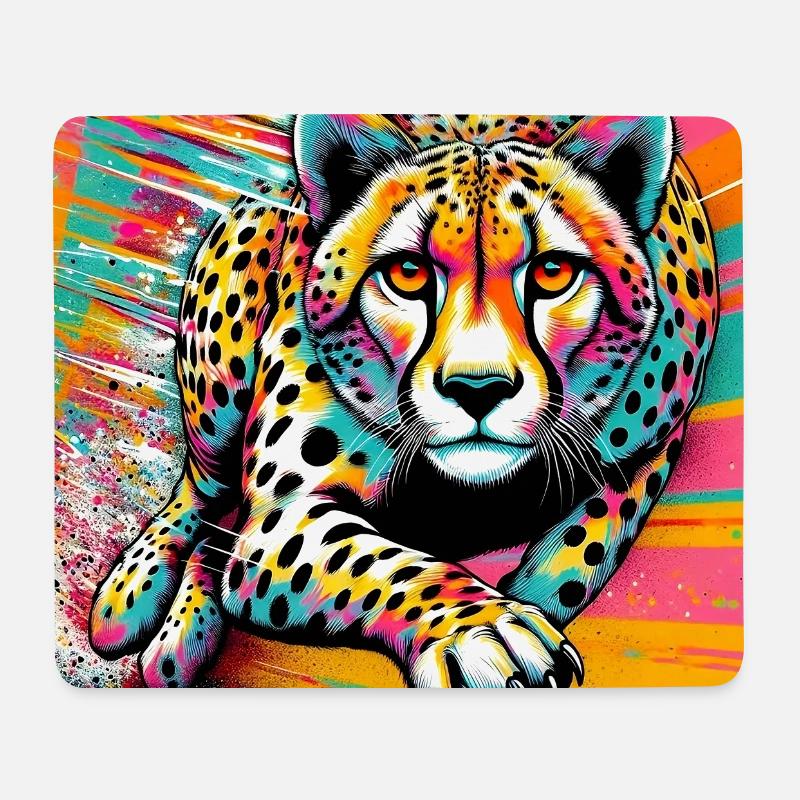 Gepard - Mousepad (Querformat) - Weiß