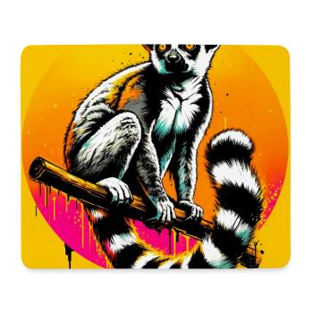 Lémurien - Tapis de souris (format paysage) - blanc - Devant