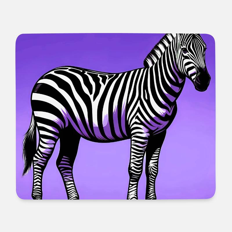 zebra - Mouse Pad (horizontal) - white
