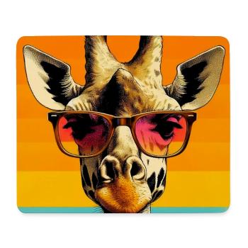 girafe - Tapis de souris (format paysage) - blanc - Devant
