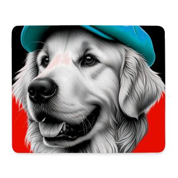 Golden Retriever Dog - Mouse Pad (horizontal) - white - Front
