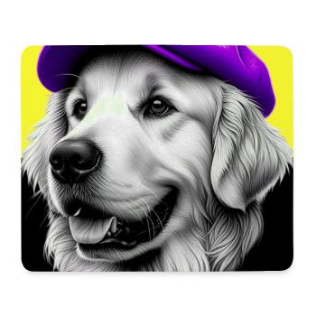 Golden Retriever Dog - Mouse Pad (horizontal) - white - Front