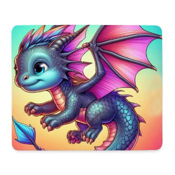 Drache - Mousepad (Querformat) - Weiß - Vorne
