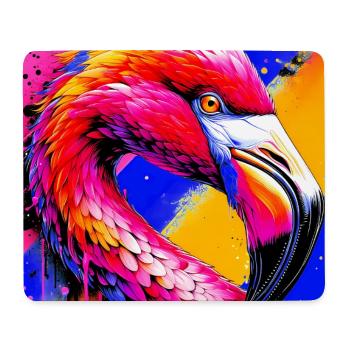 Flamant - Tapis de souris (format paysage) - blanc - Devant