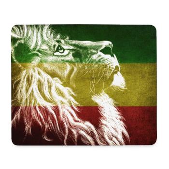 Reggae Lion Flag Art - Mouse Pad (horizontal) - white - Front