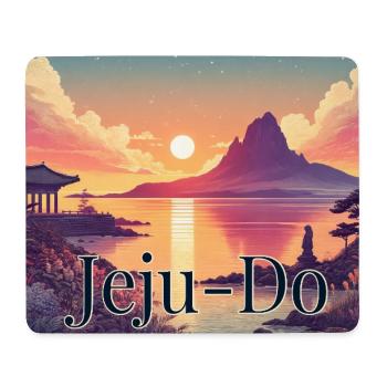 Jeju Island Korea Wind Volcano Sunset Vacation Asia - Mouse Pad (horizontal) - white - Front
