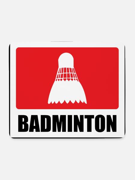 Badminton - Sport - Racket - Mouse Pad (horizontal) - white