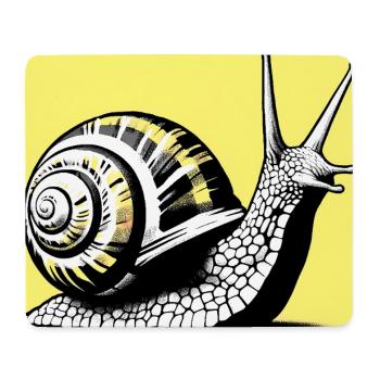 Schnecke - Mousepad (Querformat) - Weiß - Vorne